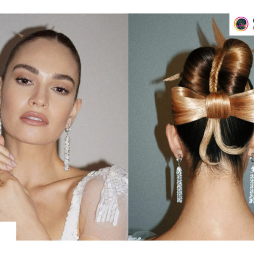 Lily James’s Intricate Updo at the British Fashion Awards 1